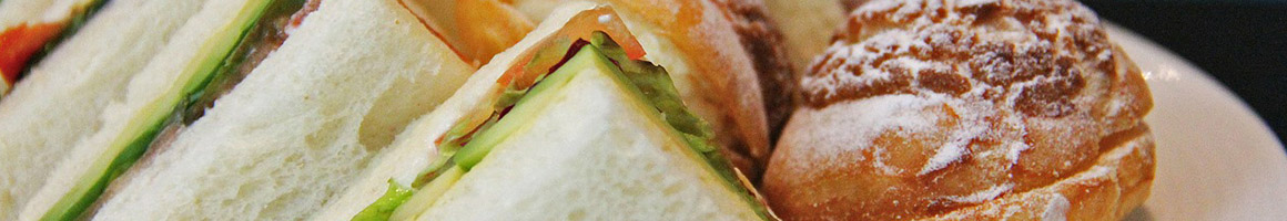 Eating Sandwich Bakery at Le Boulanger restaurant in Los Altos, CA.